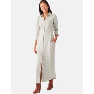 Faherty Legend Heather Grey Sweater Long Dress Size S